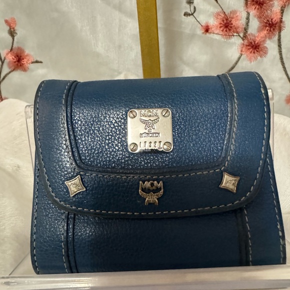 MCM Handbags - MCM Blue Leather Women's Wallet